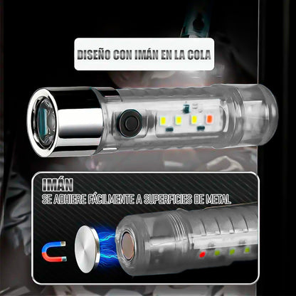 Linterna Recargable Linterna Bolsillo Linterna Led Tactica Blanco/rojo Azul