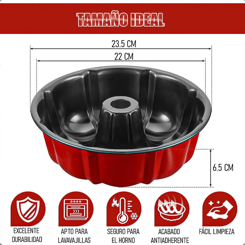 Moldes De Queque Molde Para Torta Molde Hueco Pack 2 Molde Rojo