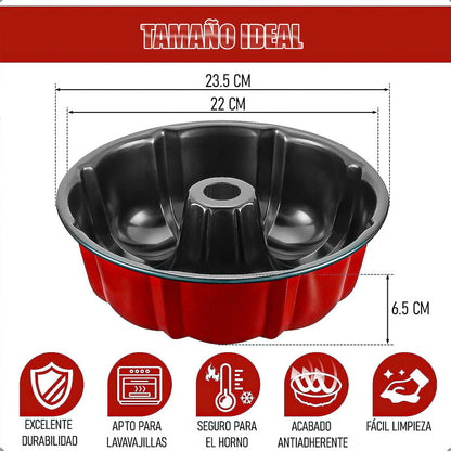 Moldes De Queque Molde Para Torta Molde Hueco Pack 2 Molde Rojo