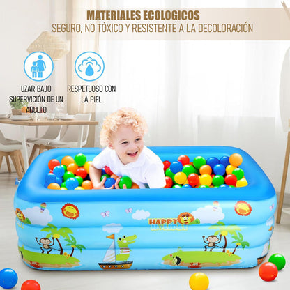 Piscinas Para Niños Piscina Pequeña Bebe Piscina Rectangular Azul