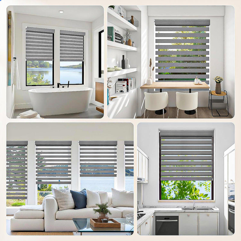 Cortinas Roller Cortina Roller 100x200cm Persianas Enrollabl Marrón