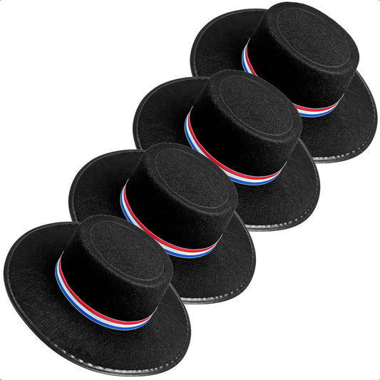 Sombrero Huaso Chile Pack 4 Sombrero Fiestas Patrias Chile Negro Única