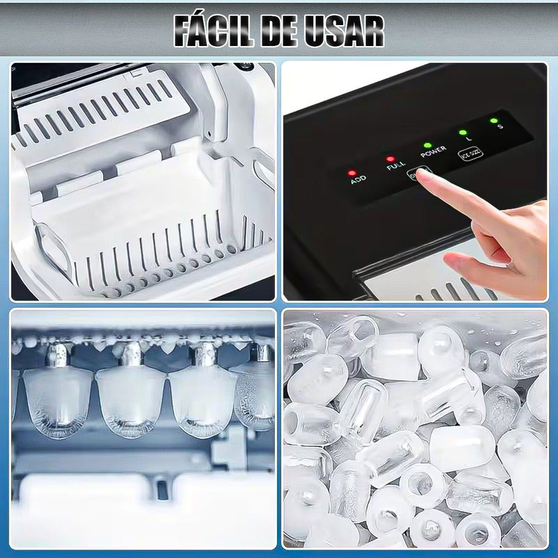 Maquina De Hielo Máquina Portátil Para Hacer Hielo Hieleras Gris Oscuro