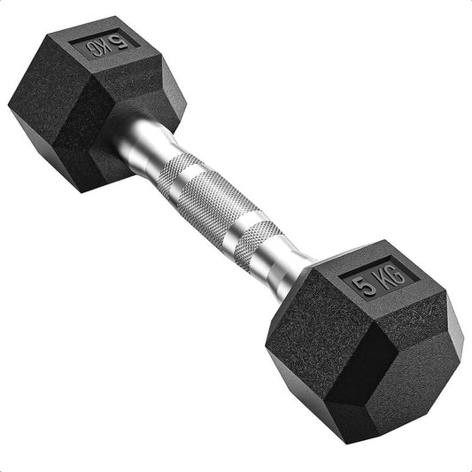 Mancuernas 5 Kg Pesas De Ejercicio Mancuerna Hexagonal 5 Kg Negro