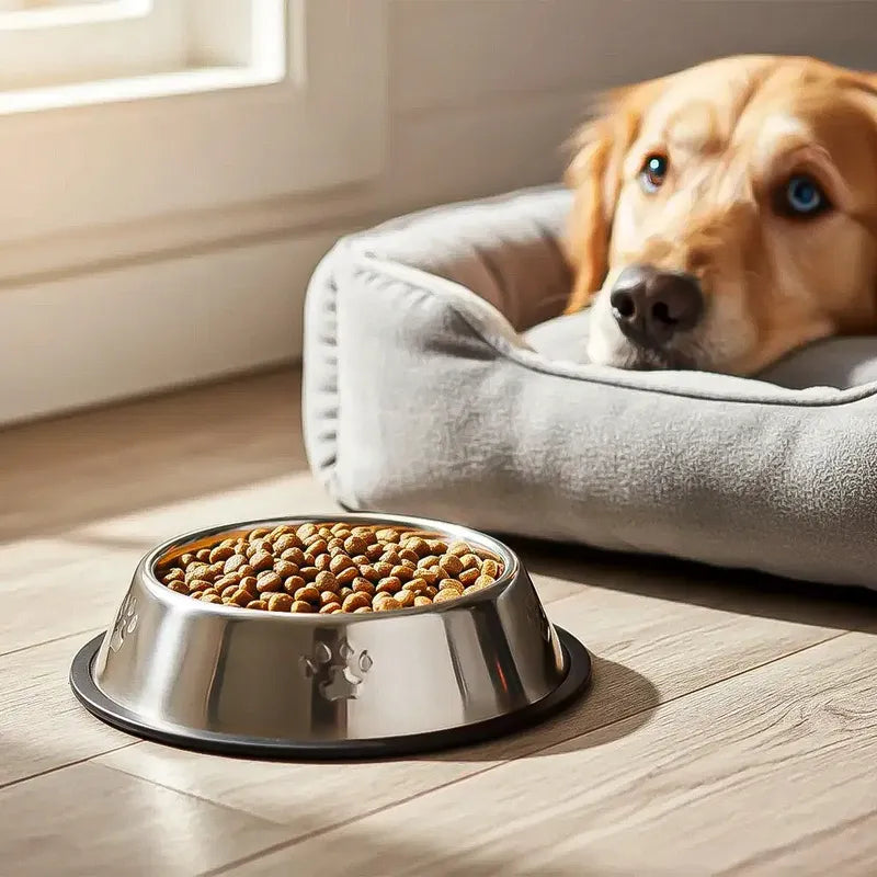 Pack 2 Plato Perro Comedero Perro Contenedor Comida Mascota Gris