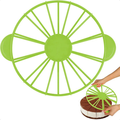 Cortadora De Pasteles Okshop Plástico Verde Porcionadora 10/12 Piezas