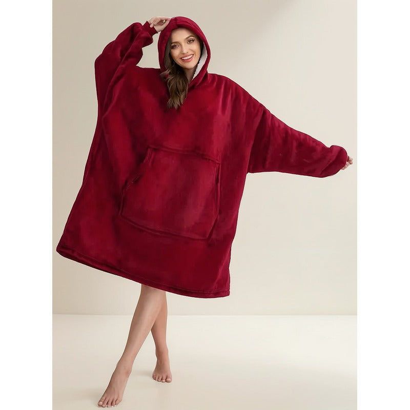Poleron Hombre Mujer Polerones Sherpa Polar Felpa Frazada