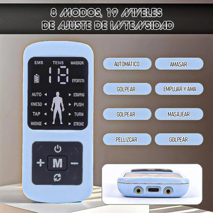 Electroestimulador Muscular Electrofisicos Tens 4 Electrodos