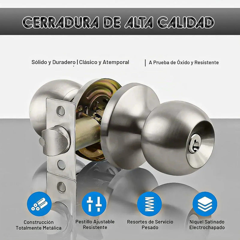 Cerradura Chapa Para Puertas Chapa Dormitorio Cerradura Baño Oskhop Chapa Pomo Con Llave Para Puerta Oficina Bodega Chapa Para Puerta Tipo Pomo Con Cilindro Y 3 Llaves Cerradura Para Baño Oskhop Gris