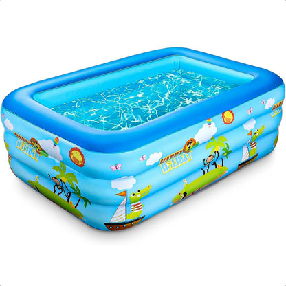 Piscina Para Niños Piscina Pequeña Bebe Piscina Rectangular Azul