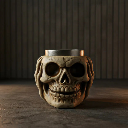 Vaso Shopero Vasos Shot Shoperos Cervecero Vaso Calavera Beige