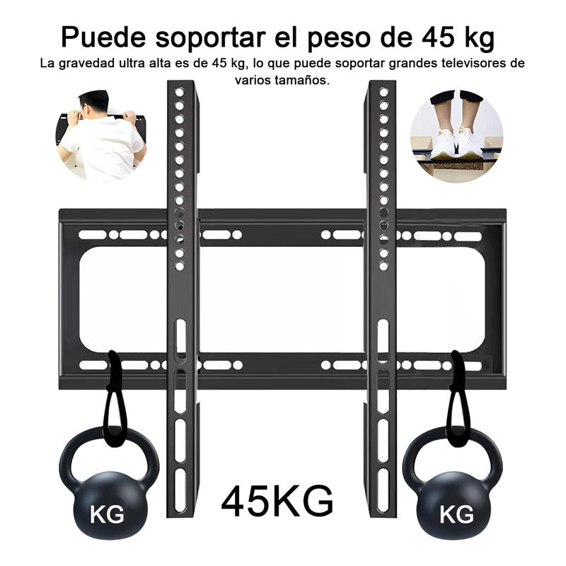 Pack X2 Soporte Tv 43 Soporte Smart Tv De 26 - 63 Pared Muro Negro