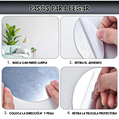 Espejo Adhesivo De Vinilo Para Pared 20 X 30 Cm  Okshop
