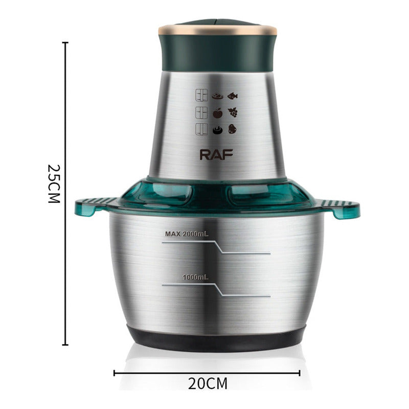 Procesador De Alimentos Picadora Procesadora Alimentos 2l Verde
