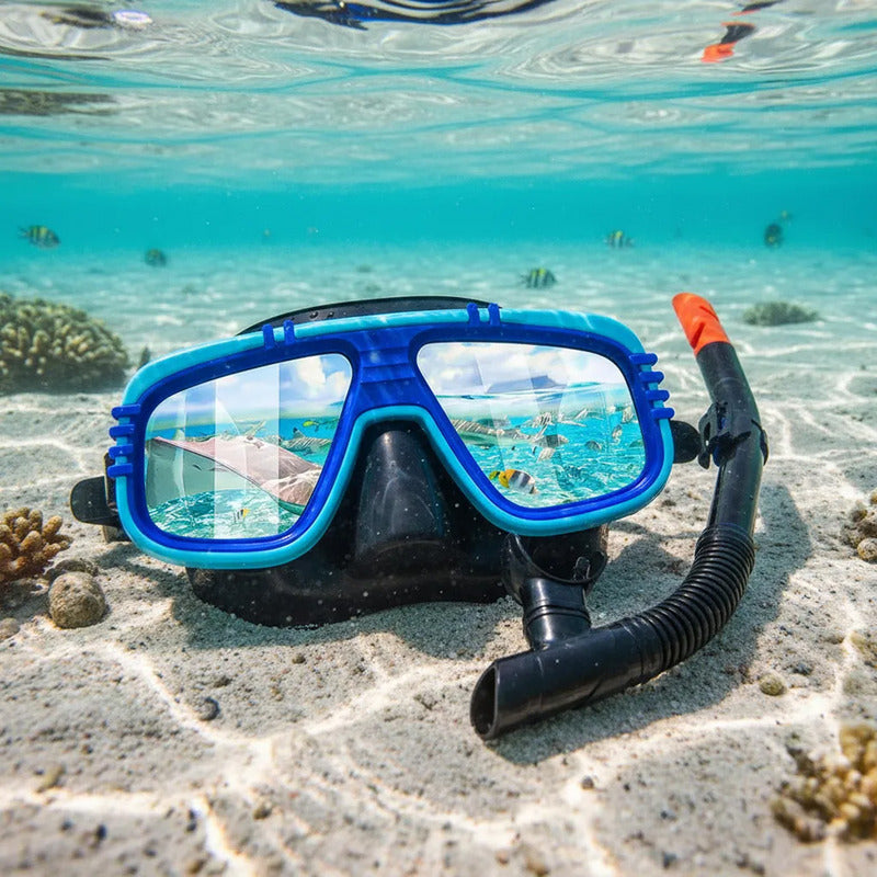 Mascara Snorkel Mascara De Buceo Snorkel Mascara Buceo Niños Azul