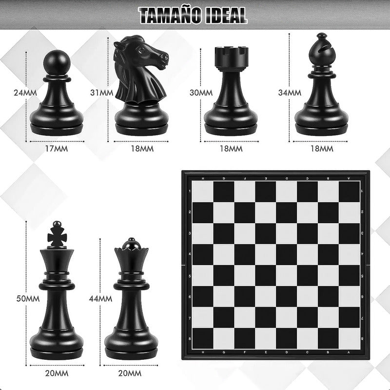 Tablero Ajedrez Plegable Ajedrez Magnético Juego De Ajedrez