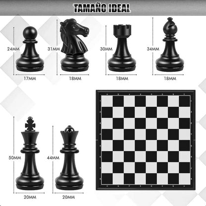 Tablero Ajedrez Plegable Ajedrez Magnético Juego De Ajedrez