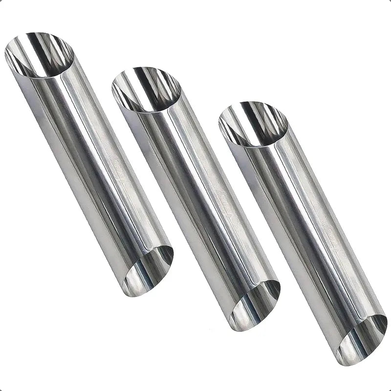 Pack 3 Moldes Reposteria Molde Cannoli Moldes De Cannol Tubo Gris