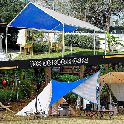 Toldo De Polietileno Azul 4x5 M Arcashopping, Impermeable Y Con Protección Uv