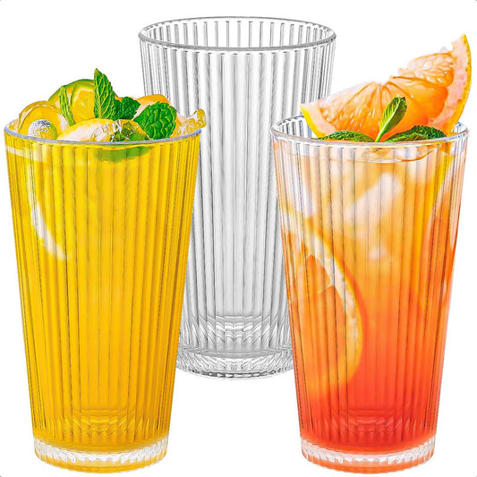 Set 3 Vasos De Vidrio Vasos Postres Juego Vasos Vidrio 450ml