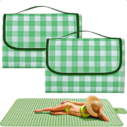 Pack 2 Manta Plegable Picnic Alfombra Manta Picnic 150x200 Verde
