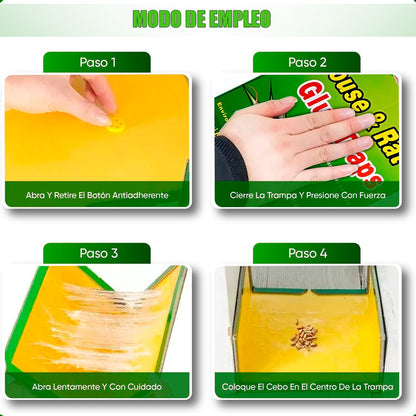 Trampas Para Ratones Desratizacion Espanta Ratones Pega Verde