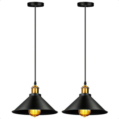 Pack 2 Lampara Colgante Lampara Techo Colgante Lampara Techo Negro