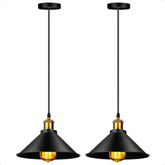 Pack 2 Lampara Colgante Lampara Techo Colgante Lampara Techo Negro