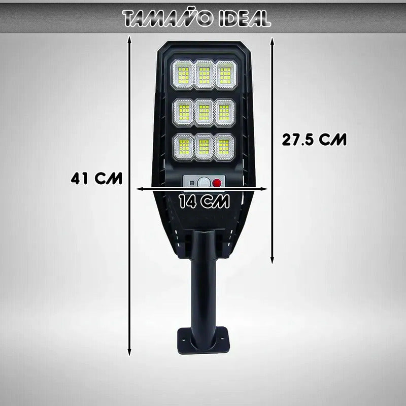 Foco Led Solar 100w Focos Exterior Con Sensor Solares Foco Negro Blanco Frío
