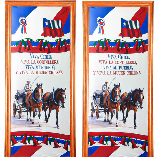 Fundas Para Puertas Fiestas Patrias Chile Pack2 Funda Puerta Modelo 1