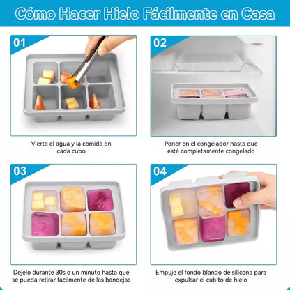 Cubetas De Hielo Con Tapa 6 Ranuras Silicona Cubeta Hielo Silicona Molde Hielo Negro Okshop Cubetas De Hielo Con Tapa Bandeja Hielo Moldes Hielo Rectangular Antiadherente Negro