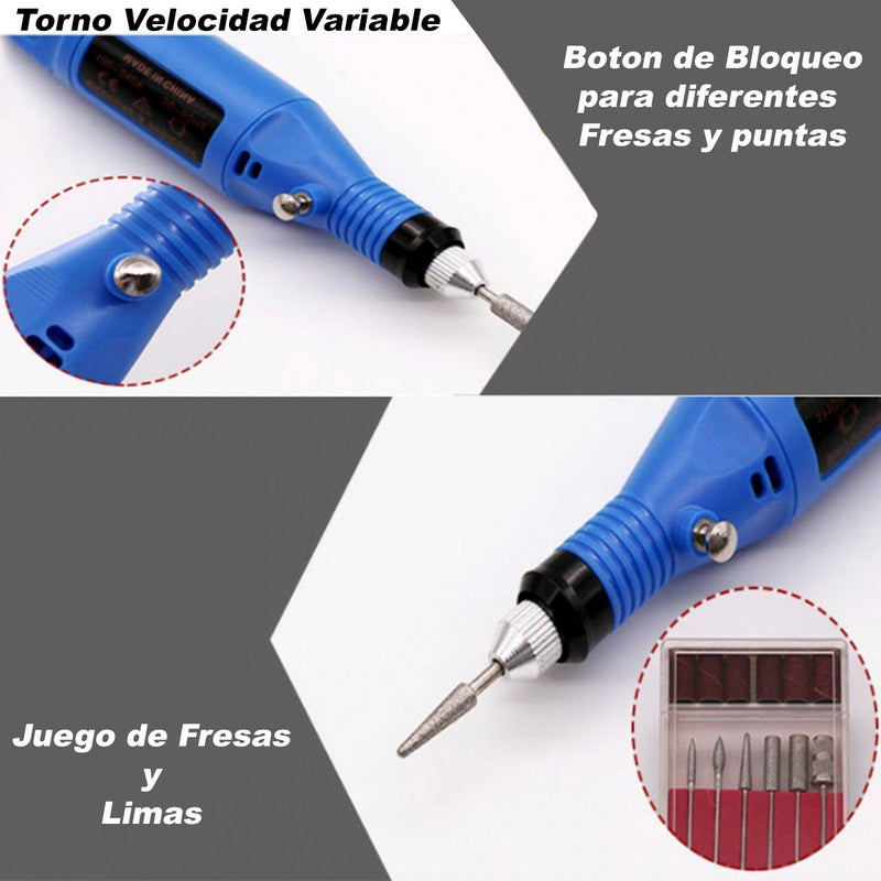 Drill Manicure Fresas Para Uñas Torno Uñas Pedicure Variable Rosa