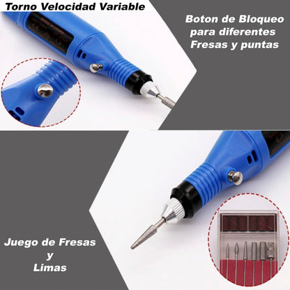 Drill Manicure Fresas Para Uñas Torno Uñas Pedicure Variable Rosa