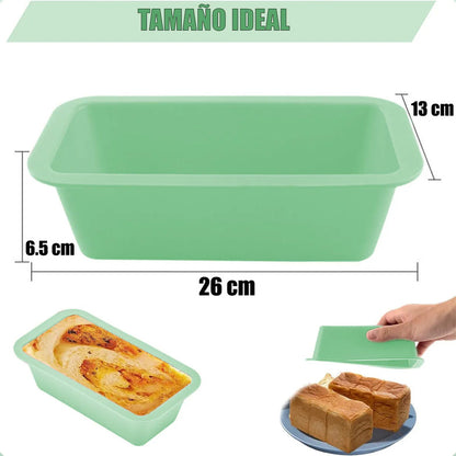 Molde Silicona Molde Queque Moldes Reposteria Moldes Moldes De Silicona Para Horno Antiadherente Flexible Pack 2 Moldes Silicona Queque Libre Bpa Reutilizable Multiusos Color Verde Okshop