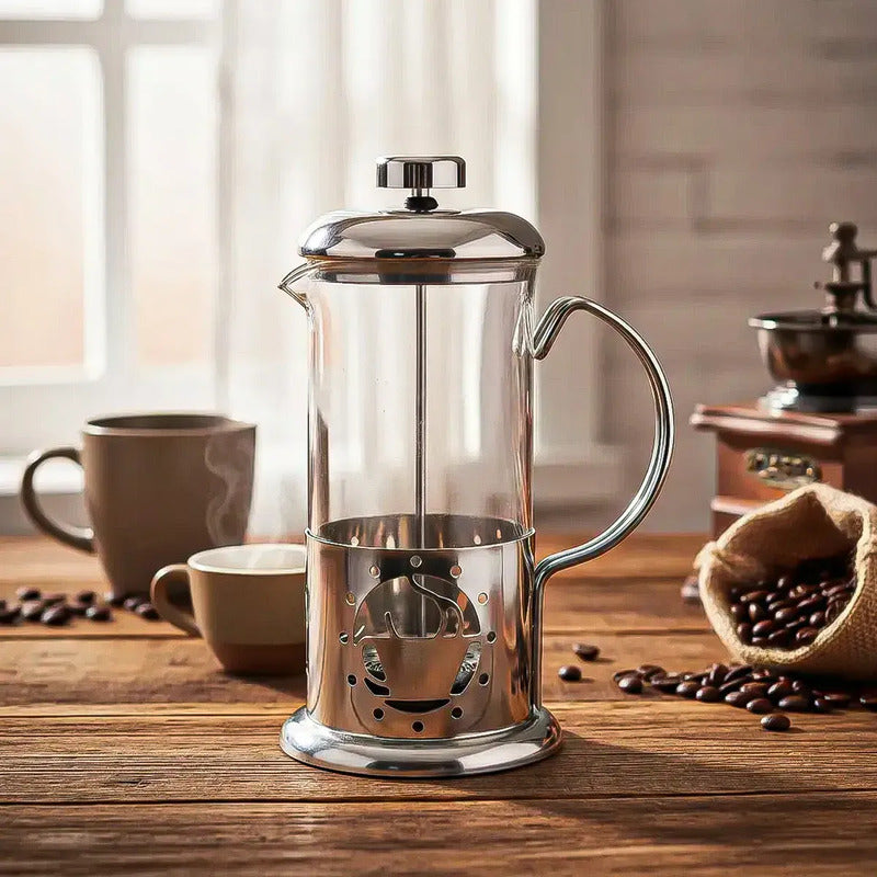 Cafetera De Prensa Francesa Okshop De Vidrio Con Filtro Permanente, 600 Ml Modelo Taza