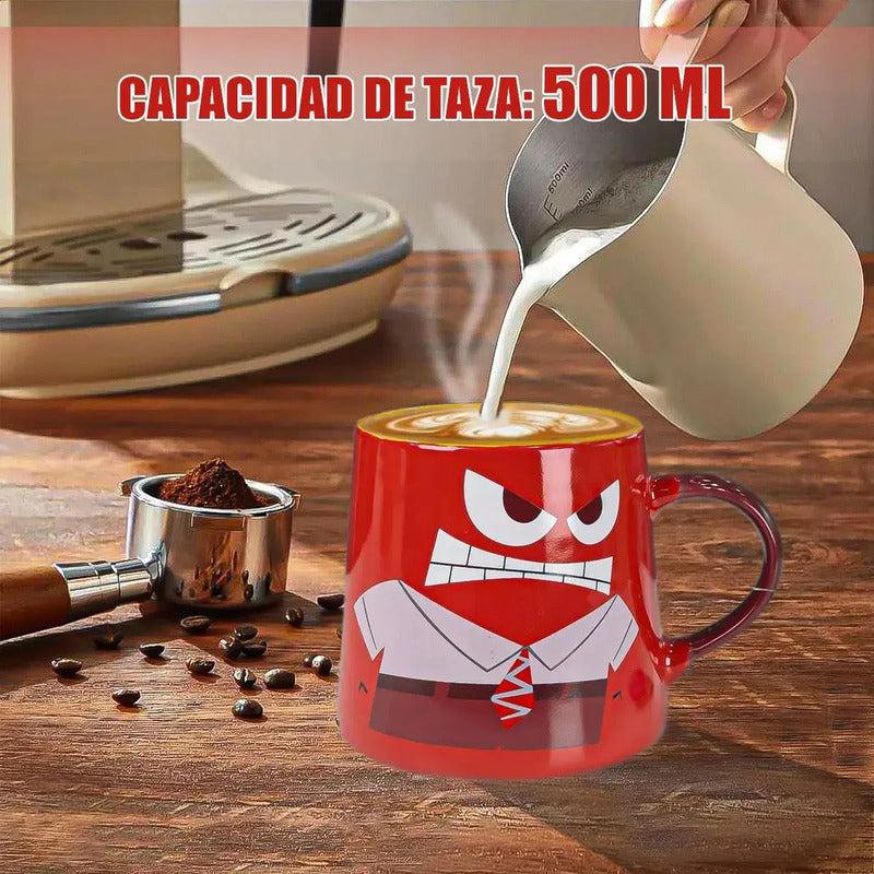 Taza Okshop Taza De Cerámica Con Diseño Intensamente Vergüenza Color Rosa Forma De Clásica Capacidad 450ml