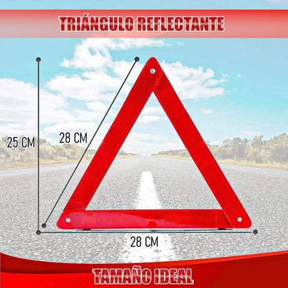 Kit Emergencia Auto Kit De Herramientas De Emergencia Auto Kit De Seguridad Para Auto Cables Pvc Balizas Reflactarias Triangulo Auto Kit De Asistencia En Carretera 6 Piezas Okshop