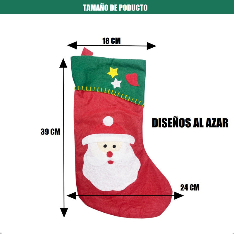 Pack X12 Botas Navideñas Adornos De Navidad Botas Colgantes