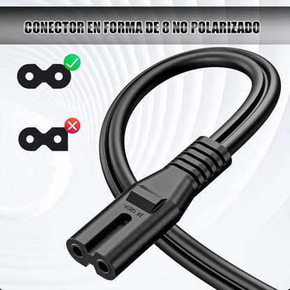 Cable De Alimentación Pack 4 Cable De Alimentación Europeo Negro