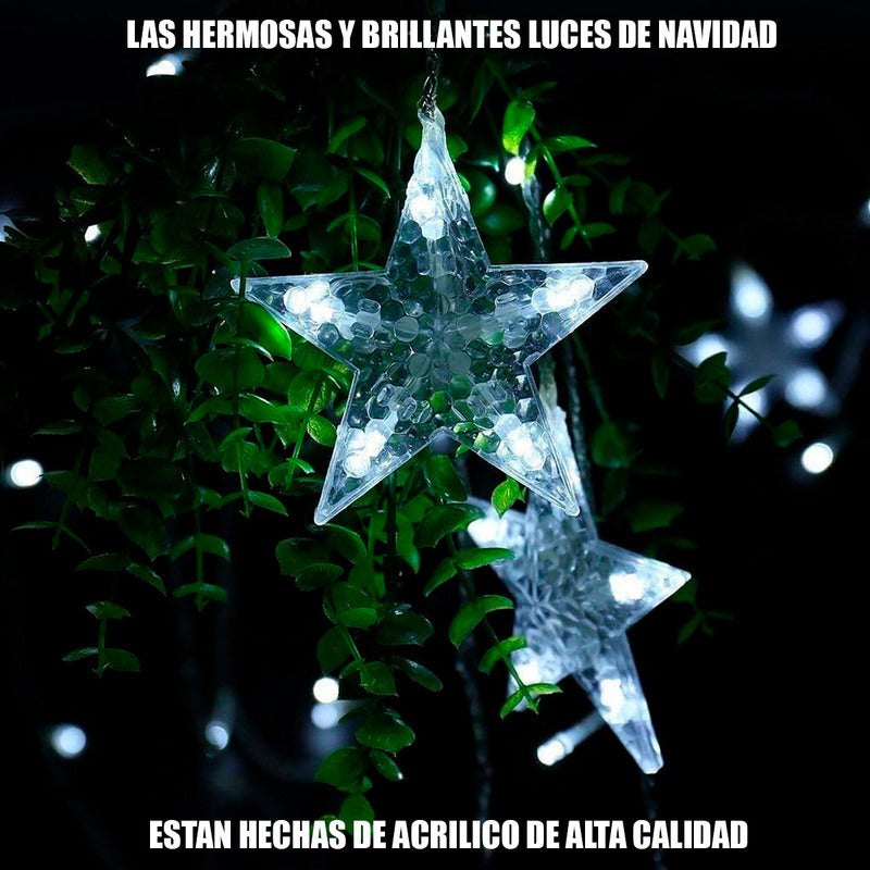 Luces De Navidad Adorno Navideño Luz Calida Cascada 3 Metros