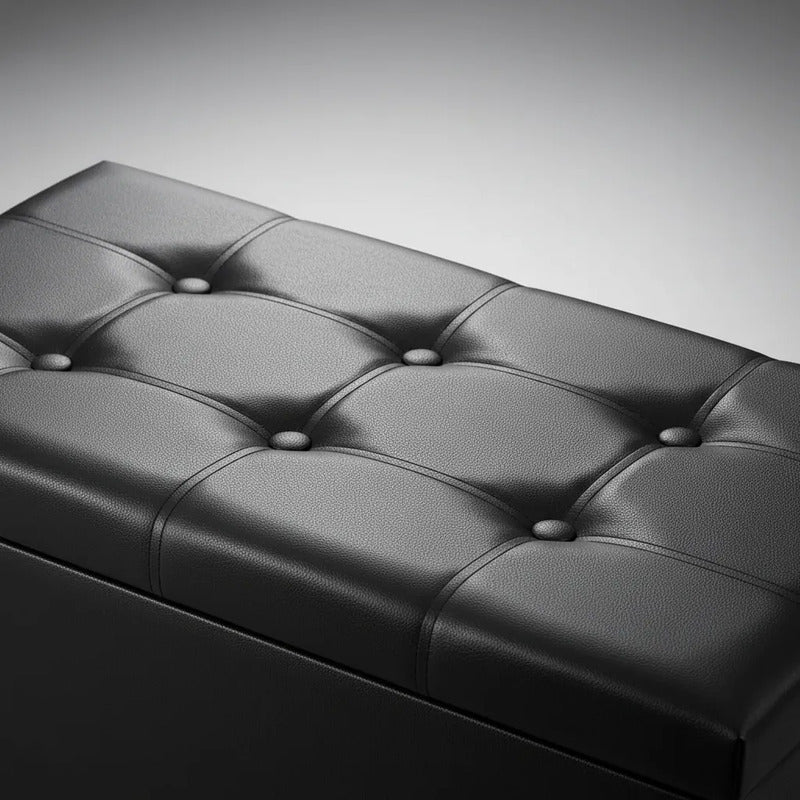 Banqueta Puff Banqueta Baul Puff Puff Organizador Banco Baul Negro