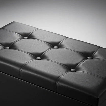 Banqueta Puff Banqueta Baul Puff Puff Organizador Banco Baul Negro