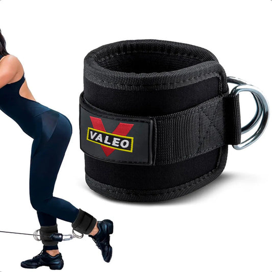 Tobillera Para Glúteos De Polea Okshop Con Cierre De Velcro En Algodón Y Nailon Negro