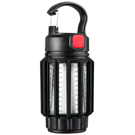 Lampara Mata Insectos Lampara Campíng Mata Mosquitos Lampara Mosquitero Electrico Impermeable Usb Matamoscas Electrico Uv Ampolleta Mata Zancudos Abs Led Colgable Color Negro Okshop