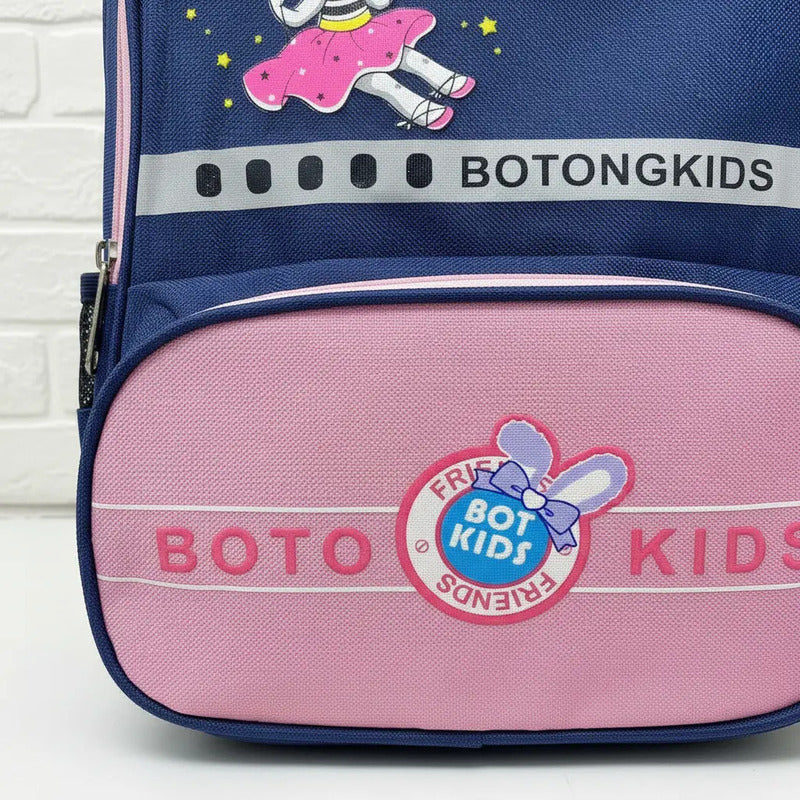 Mochila Escolar Para Niña Mochilas De Niños Dibujos Animados Azul-rosa