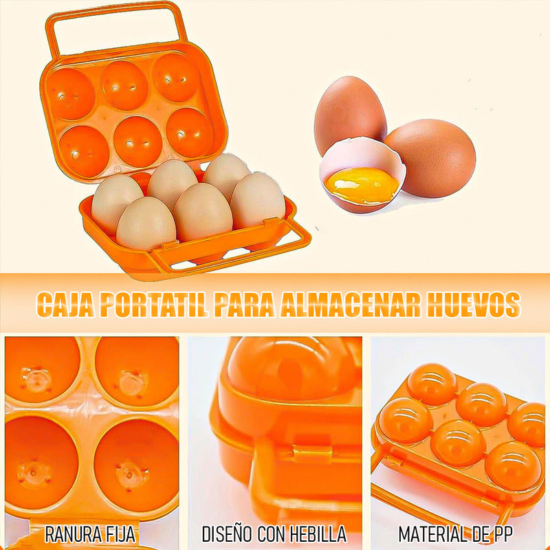 Pack 2 Organizador Huevos Dispensador Huevos Porta Huevos Azul