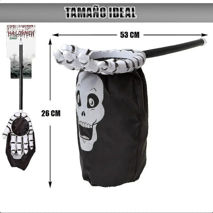 Bolsa Para Dulces Halloween Bolsa Dulces Fiestas Esqueleto Negro