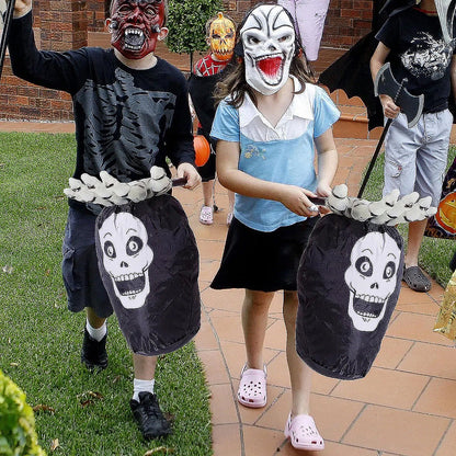 Bolsa Para Dulces Halloween Bolsa Dulces Fiestas Esqueleto Negro