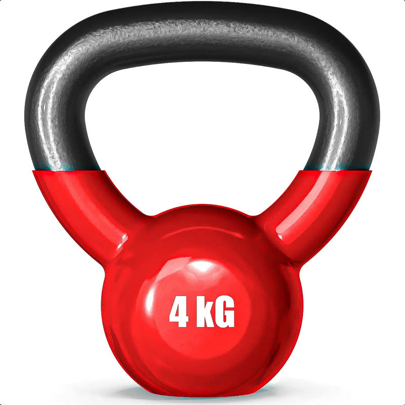 Pesa Rusa 4 Kg Pesas Kettlebell 4 Kg Pesa Rusa Crossfit Pesa Color Rojo
