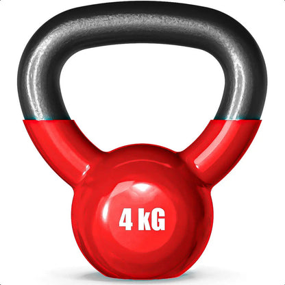 Pesa Rusa 4 Kg Pesas Kettlebell 4 Kg Pesa Rusa Crossfit Pesa Color Rojo